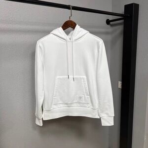 🚩steal authentic Thom Browne Classic White Hoodie